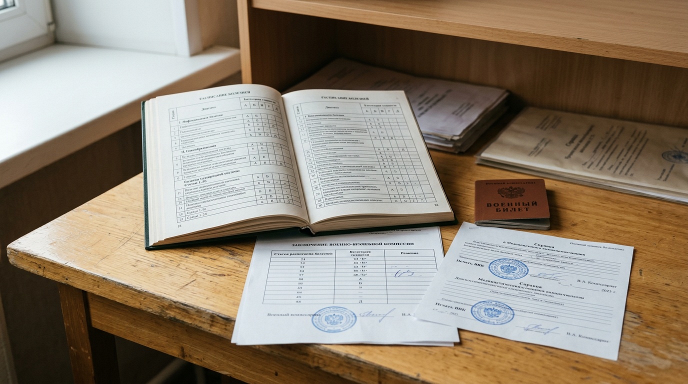 Документы воинского учета и расписание болезней — категория годности Б1 и показатель предназначения