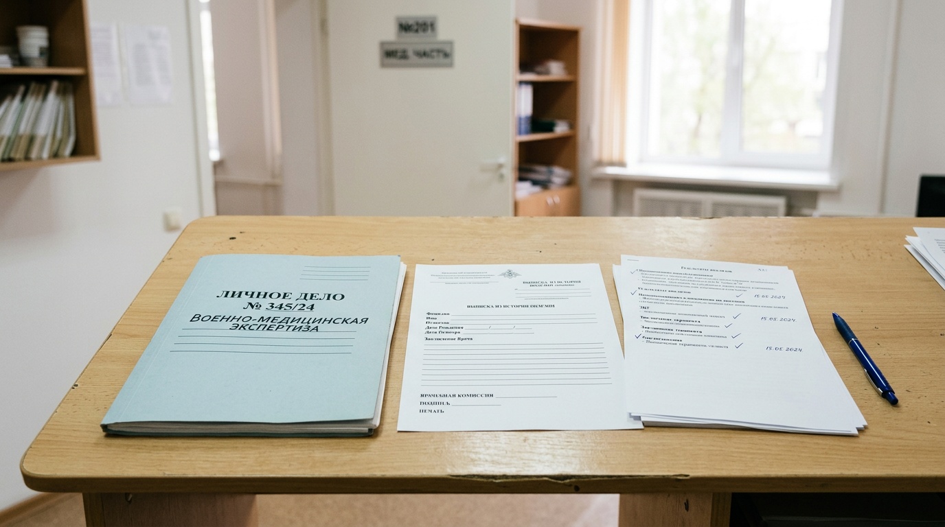 Медицинские документы и заключение врача — материалы для военно-врачебной комиссии при опухоли