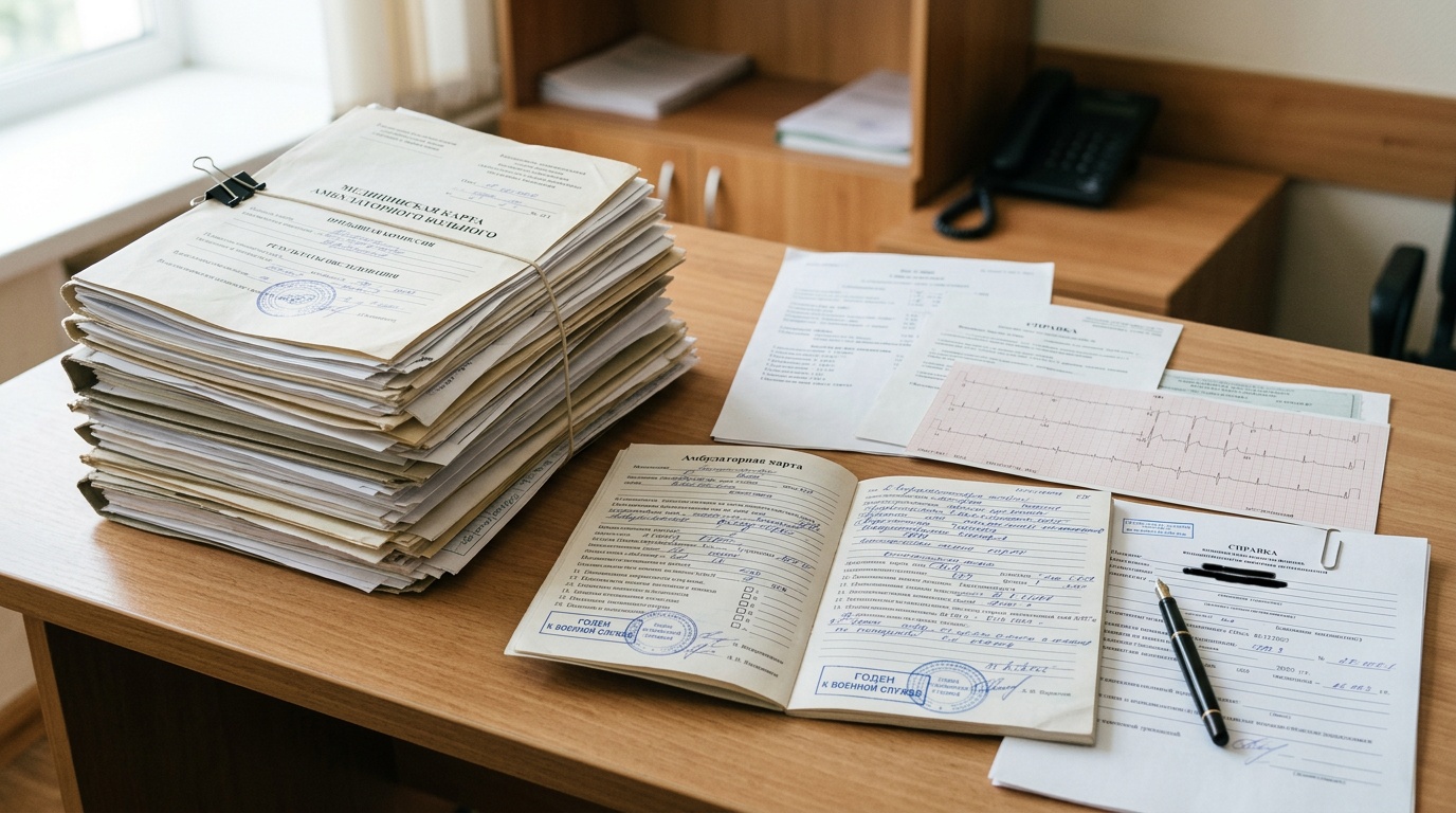 Медицинские документы и результаты обследований для прохождения военно-врачебной комиссии
