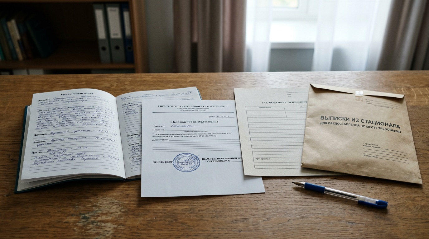 Медицинские документы для военно-врачебной комиссии при парапроктите: выписки, заключения специалистов