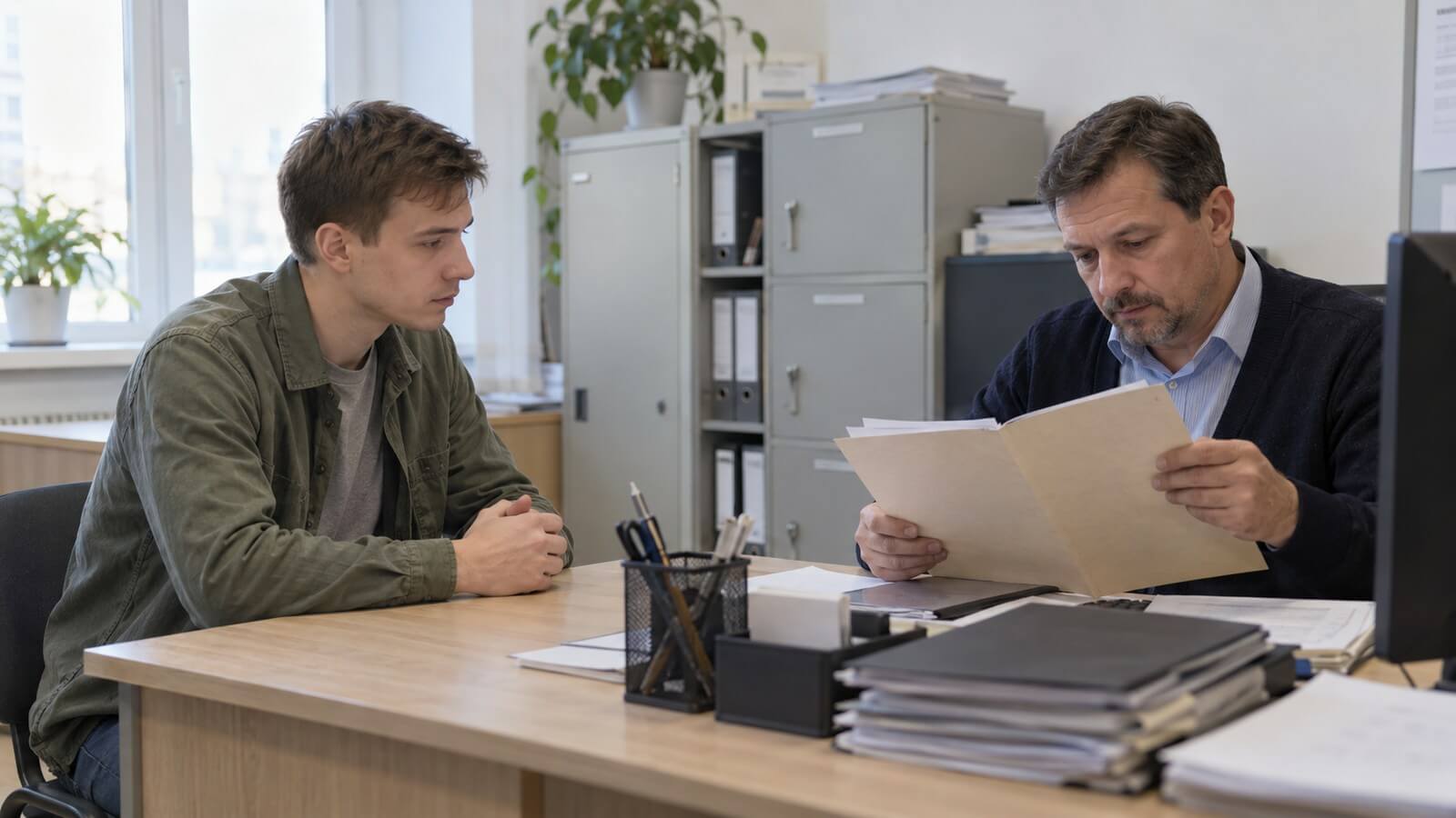 Военкомат потерял личное дело — тематическая иллюстрация с участием людей